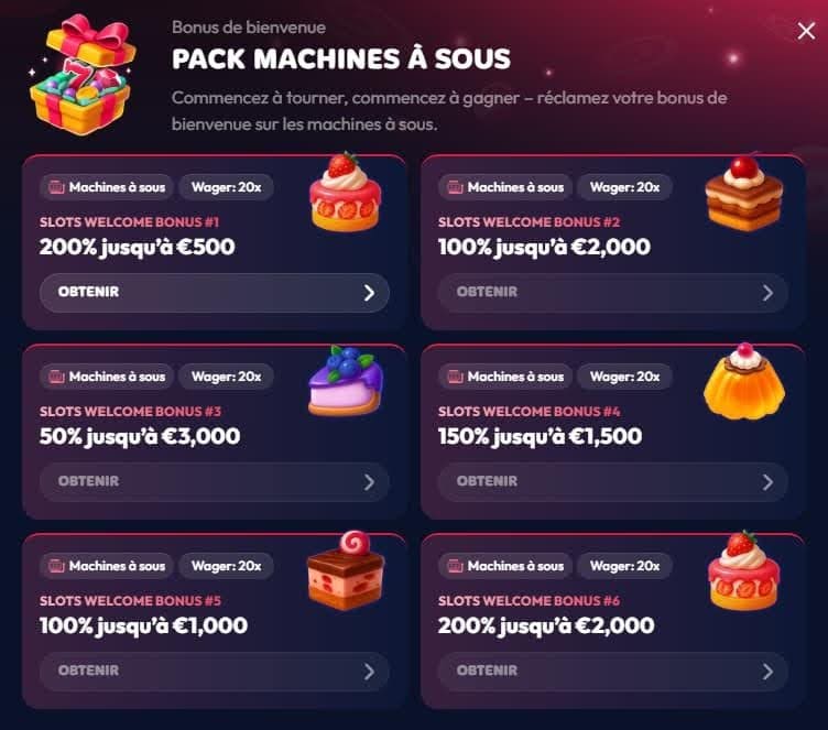 Gambiva Casino bonus bienvenue