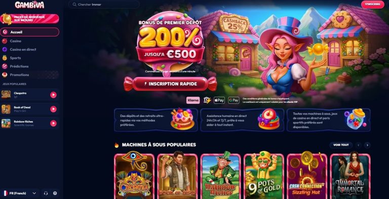 Gambiva Casino interface